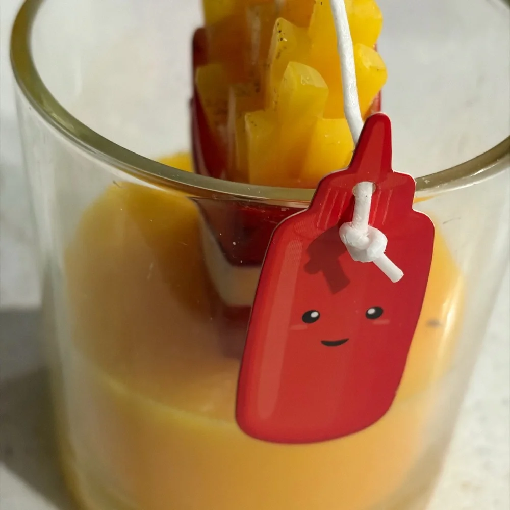 Yellow and Red French Fry Candle